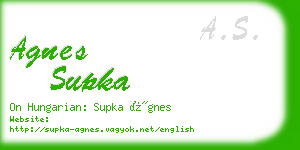 agnes supka business card